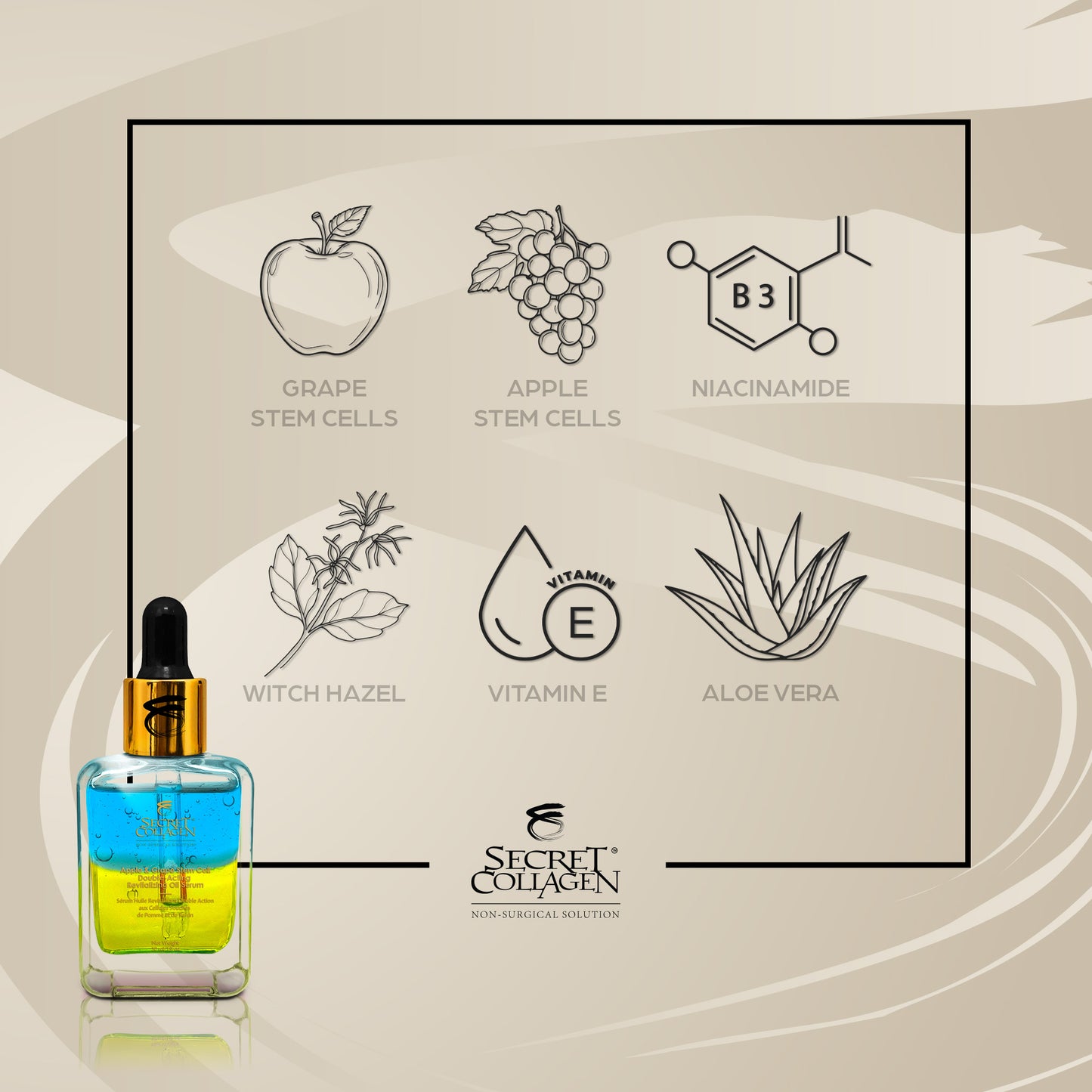Apple & Grape Stem Cell Double-Acting Revitalizing Oil Serum
