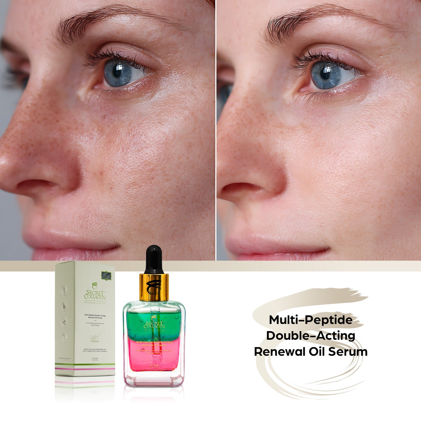 Multi-Peptide Double-Acting Renewal Oil Serum