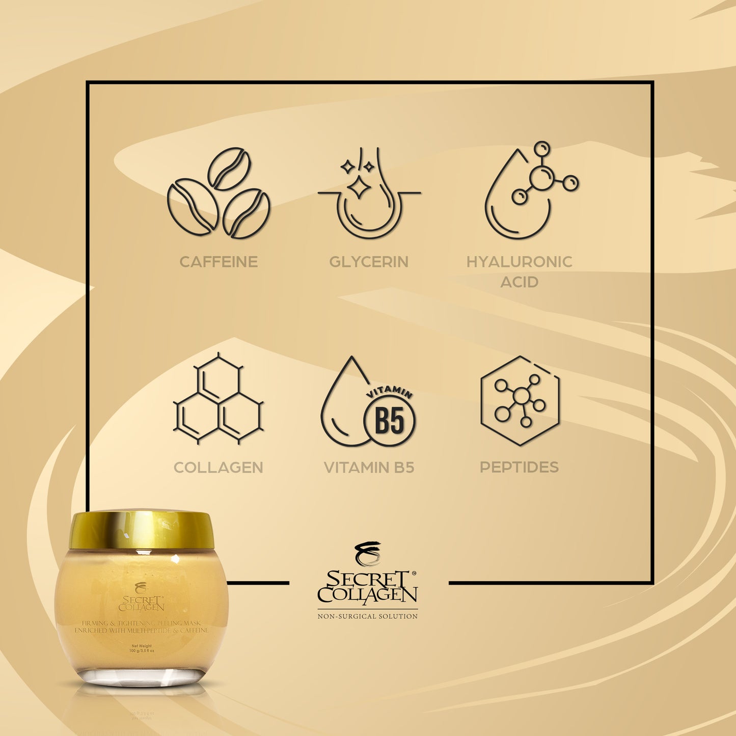 Firming and Tightening Peeling Mask Enriched with Multi-Peptide and Caffeine