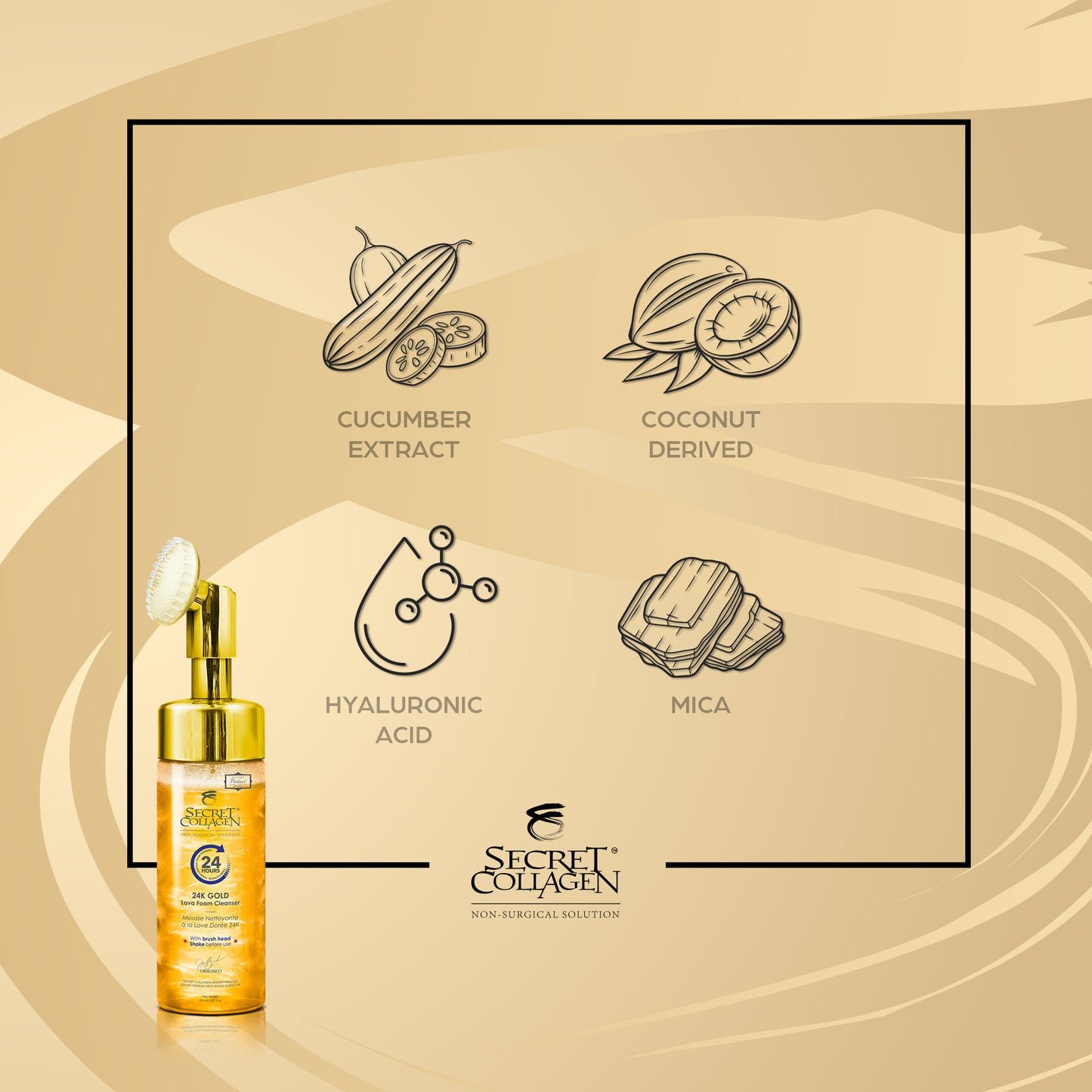 24K Gold Lava Foam Cleanser