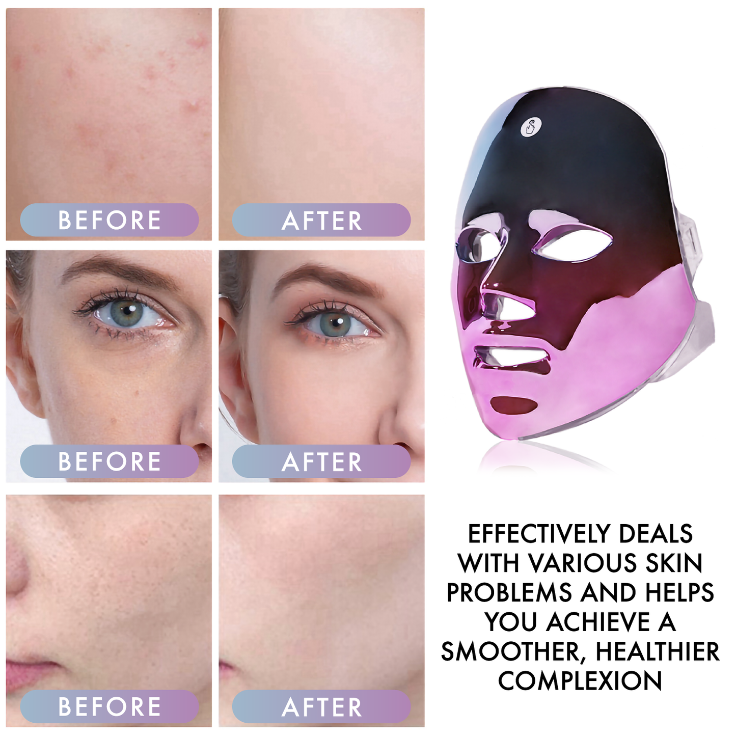 Flawless Face LED Mask | Multi-Purpose Skin Care LED Mask | Cordless New Generation